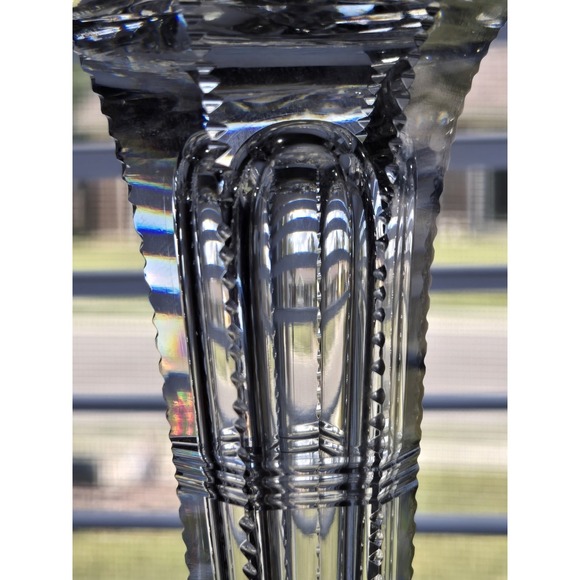 American Brilliant Period Cut Glass Crystal Compote 1880-1900 - Picture 8 of 12